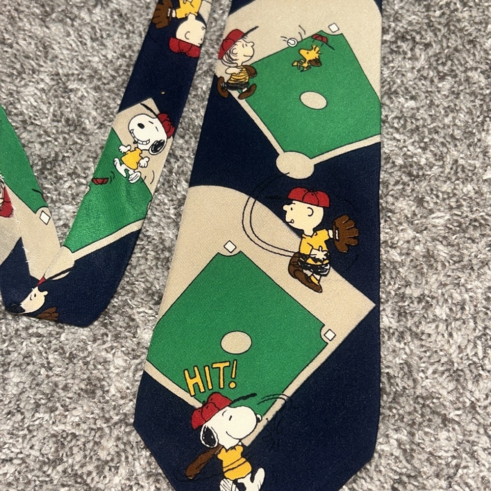 Peanuts Snoopy Vintage Silk I Wanna Win Baseball … - image 6